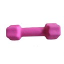 Ver imagem 3 de Kit 2 Halteres em Ferro Fundido Revestido com Neoprene Pelegrin PEL-001D 1kg - Rosa