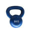Ver imagem 2 de Kit 2 Halteres Kettlebell em ferro fundido Pelegrin PEL-08KB Emborrachado 8kg - Azul