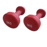 Kit 2 Halteres em Ferro Fundido Revestido com Neoprene Pelegrin PEL-02DB 2kg - Vermelho - 1