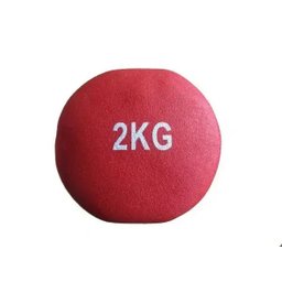 Kit 2 Halteres em Ferro Fundido Revestido com Neoprene Pelegrin PEL-02DB 2kg - Vermelho - 4