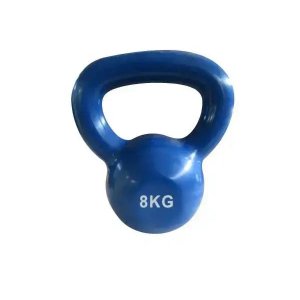 Haltere Kettlebell em ferro fundido Pelegrin PEL-08KB Emborrachado 8kg - Azul