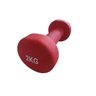 Haltere em Ferro Fundido Revestido com Neoprene Pelegrin PEL-02DB 2kg - Vermelho - 1