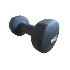 Haltere em Ferro Fundido Revestido com Neoprene Pelegrin PEL-05DB 5kg - Preto