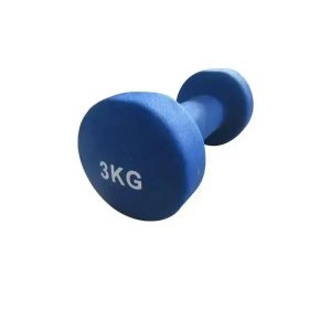Haltere em Ferro Fundido Revestido com Neoprene Pelegrin PEL-03DB 3kg - Azul
