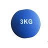 Haltere em Ferro Fundido Revestido com Neoprene Pelegrin PEL-03DB 3kg - Azul - 2