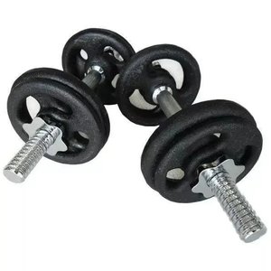 Halter Cromado com Anilhas em Ferro Fundido Pelegrin PEL-B75A 10 kgs