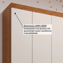 Ver imagem 5 de Guarda-Roupa Infantil 6 Portas 100% MDF 164cm Stellari Espresso Móveis Marrom/Cinamomo/Off White