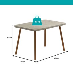 Conjunto Sala de Jantar 4 Cadeiras Monte Carlo Carraro Petra Rose - 5