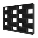 Ver imagem 2 de Estantes Livreiros Escritório Home Office 240x187,5cm com 24 Nichos Preto