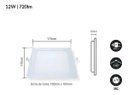 Ver imagem 5 de 2 Plafon Pop de Embutir 17x17cm Avant 12w 6500k Bivolt Luz Cor Branco Frio 110v/220v
