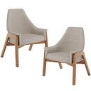 Ver imagem 1 de Kit 02 Poltronas Decorativa Sakura L02 Linho Bege - Lyam Decor