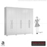 Guarda-roupa Isbi 100% MDF C/ 6 Portas Cedro Moveis Albatroz - 7