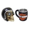 Caneca Chopp Bar e Crânio Resina Capacete Moto Club - 1