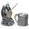 Dragão Guardião com Caneca Bebida Cerveja Chopp Dragão Resina - 2