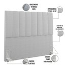 Ver imagem 3 de Cabeceira Cama Box Casal 140 cm Dália W01 Bouclê Cinza - Lyam Decor