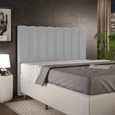 Ver imagem 1 de Cabeceira Cama Box Casal 140 cm Dália W01 Bouclê Cinza - Lyam Decor