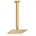 Ver imagem 1 de Ducha Chuveiro Slim Prizi Quadrado 20x20cm Inox 304 Dourada