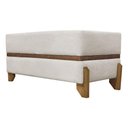 Ver imagem 1 de Puff Recamier Kodama para Cama Queen 150cm Pé Castanho Bege Bouclé