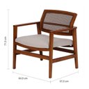Ver imagem 3 de Poltrona Decorativa Madeira Maciça Bossa 64cm