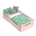 Ver imagem 2 de Cama Encanto Montessoriana Infantil com Proteção Lateral para Quarto de Criança Menina Rosa