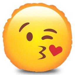 Almofada Emoji Beijo de Coração - 1