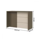 Ver imagem 3 de Bancada de Cozinha Ilha Gourmet com Ripado Duna/cristal - Henn