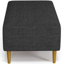 Ver imagem 6 de Puff Decorativo Sala de Estar Cléo Pés Palito 90cm Linho Chumbo