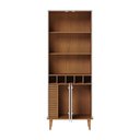 Ver imagem 6 de Cristaleira com Vidro 4 Portas e Adega Retrô 70cm Multimóveis Crcol-CRI009 Off White/Madeirado