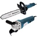 Ver imagem 2 de Motoserra Eletroserra11,5" Esmerilhadeira Angular Lixadeira 4" 1100w 110v 127v Importway Iwmts-