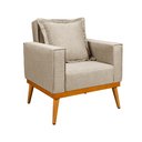 Ver imagem 2 de Poltrona para Salar de Estar Florença em Linho Bege