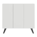 Ver imagem 6 de Gabinete Banheiro 3 Portas Retrô 90Cm Multimóveis V5030 Branco/Preto Branco/Preto
