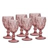Conjunto 6 Taças de Vidro Para Água Diamond Lilás 325ml Lyor - 1
