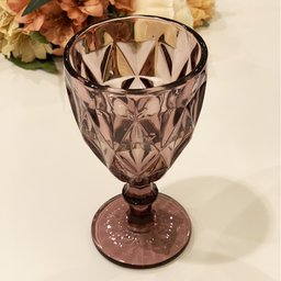 Conjunto 6 Taças de Vidro Para Água Diamond Lilás 325ml Lyor - 3