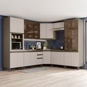 Ver imagem 1 de Cozinha Modulada Completa 08 Peças 100% MDF com Torre Quente e Cristaleira Connect