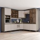 Ver imagem 1 de Cozinha Modulada Completa 08 Peças 100% MDF com Torre Quente e Cristaleira Connect