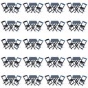 Ver imagem 1 de Kit De 20 Conjuntos De Mesa Dobrável 60x60 Com 2 Cadeiras Preto