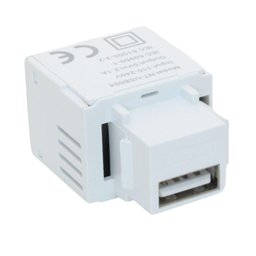 Conector Usb Charger 5v 2.1a - Padrão Keystone - Branco - 1