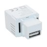 Conector Usb Charger 5v 2.1a - Padrão Keystone - Branco - 1