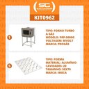 Ver imagem 2 de Forno Turbo a Gás 5 Níveis Prp-5000 Bivolt Progas + 5 Assadeiras Pão Hamburguer 20 Cav. Alu.