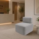 Ver imagem 2 de Poltrona Cubo para Sala Moderna e Recepção Suede