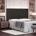 Ver imagem 5 de Cabeceira King Tina para Cama Box Estofada em Corino Marrom Loja Sheep