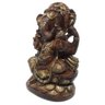 Ganesha com Pedestal e Pintura Efeito Madeira (15cm) - 2