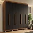Ver imagem 1 de Guarda-Roupa Casal com Pés 8 Portas Batentes Saturno Madesa