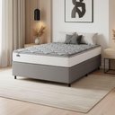 Ver imagem 5 de Cama Box King Real Max Force Softgel 193x203x65cm - Suporta até 200 kg por Pessoa Branco / Cinza