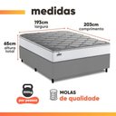Ver imagem 7 de Cama Box King Real Max Force Softgel 193x203x65cm - Suporta até 200 kg por Pessoa Branco / Cinza