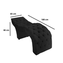 Ver imagem 2 de Maca Estética Estofada Salão Design Sobrancelha Veludo Preto