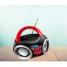 Rádio Portátil Lenoxx Bluetooth Boombox Preto/Vermelho 4W - 2