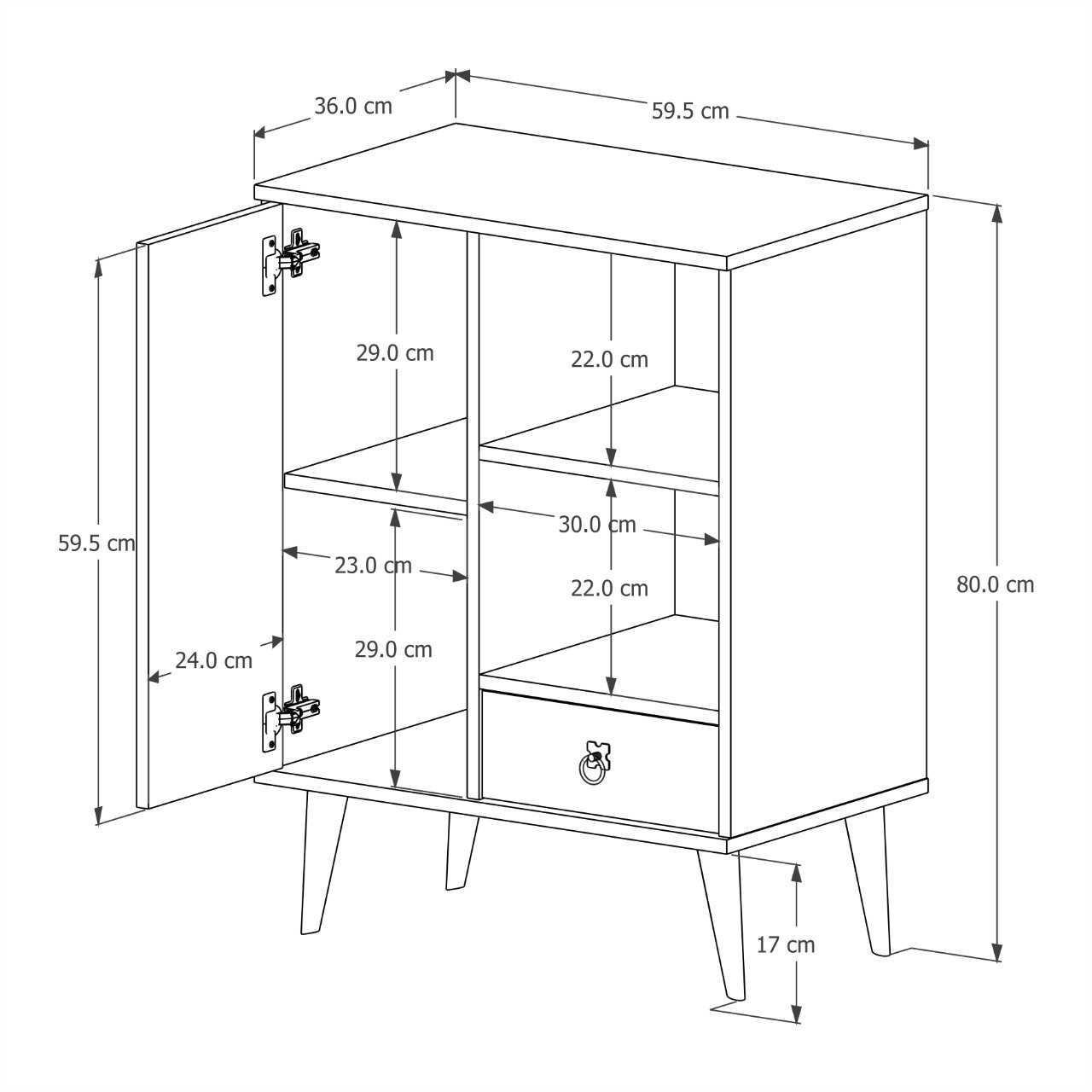 Aparador Buffet Tip Top - Preto - 4