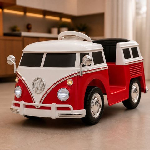 Carrinho Elétrico Infantil Classic Kombi - Vermelha
