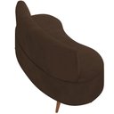 Ver imagem 4 de Sofá Chaise Living 2 Lugares 135cm Sala de Estar Istambul K01 Veludo Marrom - Lyam Decor